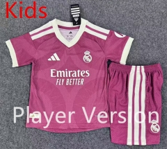 Player Version 26-27 Real Madrid Second Away Pink Kids/Youth Soccer Uniform-9527