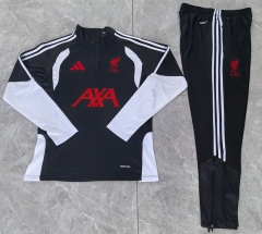 26-27 Liverpool Black Thailand Soccer Tracksuit Uniform-411