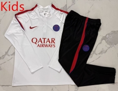 26-27 Paris White Kids/Youth Soccer Tracksuit -815