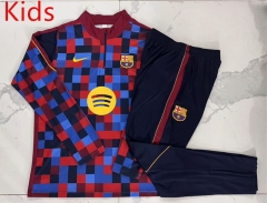 26-27 Barcelona Red Blue Kids/Youth Soccer Tracksuit -815