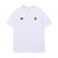 26-27 Spain White Retro Embroidery T-shirt-LH