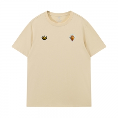26-27 Spain Beige Blue Retro Embroidery T-shirt-LH