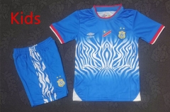 26-27 Congo Home Blue Kids/Youth Soccer Uniform-4714