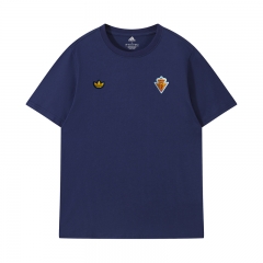 26-27 Spain Royal Blue Retro Embroidery T-shirt-LH