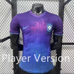 Player Version 26-27 Brazil Blue Purple Thailand Soccer Jersey AAA-3596