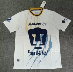 (S-4XL) 26-27 PA UNAM Home White Thailand Soccer Jersey AAA-5378