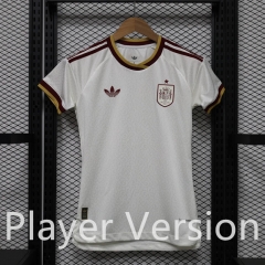 Player version 2026 Spain Away White Thailand Women Soccer Jersey AAA-888