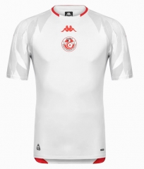 (S-4XL) 26-27 Tunisia Away White Thailand Soccer Jersey AAA-8430