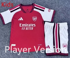 Player Version 26-27 Arsenal Home Red Kids/Youth Soccer Uniform-9527