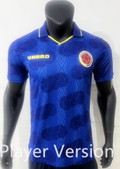 Player Version 1994 Edition Colombia Away Blue Thailand Soccer Jersey AAA-0871