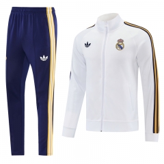 26-27 Real Madrid White Thailand Soccer Jacket Uniform-LH