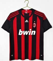 Retro Version 2008-2009 AC Milan Home Red&Black Thailand Soccer Jersey AAA(Jacquard fabric) -C1046
