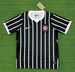 (S-4XL) 26-27 Corinthians Away Black Thailand Soccer Jersey AAA-403