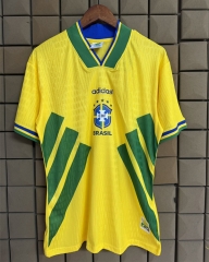 Retro Version 1994 Brazil Yellow Thailand Soccer Jersey AAA-9171