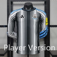 Player Version 26-27 Newcastle United Home Black&White Thailand LS Soccer Jeesey AAA-888