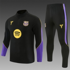 26-27 Joint Version Barcelona Black Thailand Soccer Tracksuit-2315