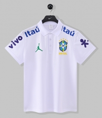 26-27 Jordan Brazil White Thailand Polo Shirt-9171
