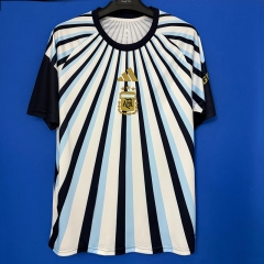 (S-4XL) 26-27 Argentina White&Blue Thailand Training Soccer Jersey-6486