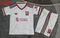 26-27 Liverpool Away White Kids/Youth Soccer Uniform-9484