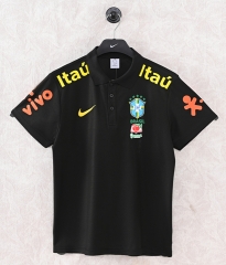 26-27 Brazil Black Thailand Polo Shirt-9171