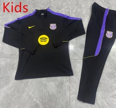 26-27 Barcelona Black Kids/Youth Soccer Tracksuit -411