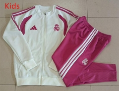 26-27 Real Madrid Beige Kids/Youth Soccer Jacket Uniform-815