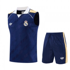 26-27 Real Madrid Royal Blue Thailand Training Soccer Vest Uniform-418