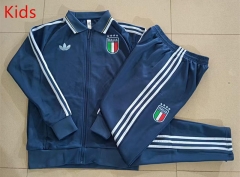 26-27 Italy Dark Blue Kids/Youth Soccer Jacket Uniform-815