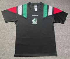 (S-4XL) 26-27 Mexico Black Thailand Soccer Jersey AAA-5492