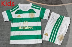 26-27 Celtic Home White&Green Kids/Youth Soccer Uniform-9484
