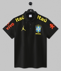 26-27 Brazil Black Thailand Polo Shirt-9171