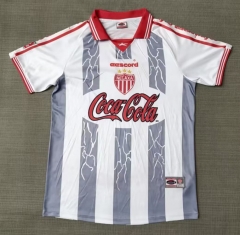 (S-3XL) Retro verison 99-00 Necaxa Away Grey&White Thailand Soccer Jersey AAA-9755