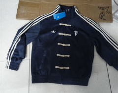 Chinese Snake Year Limited Version Tang Style Manchester United Dark Blue Thailand Soccer Jacket