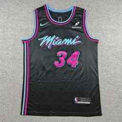 City Edition Miami Heat Black #34 NBA Jersey-1380