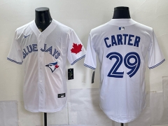 (Logo1) Toronto Blue Jays #29 White MLB Jersey-0840