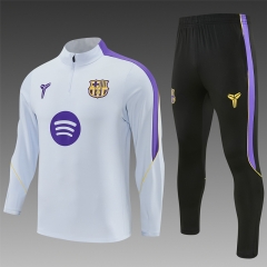 26-27 Joint Version Barcelona Light Grey Thailand Soccer Tracksuit-2315
