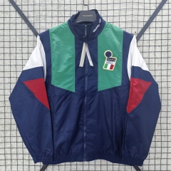 2026 World Cup Italy Royal Blue Casual Training Thailand Soccer Trench Coat-1020