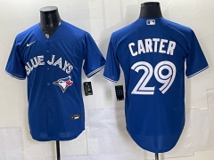 (Logo3) Toronto Blue Jays #29 Blue MLB Jersey-0840