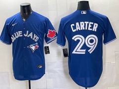 (Logo1) Toronto Blue Jays #29 Blue MLB Jersey-0840