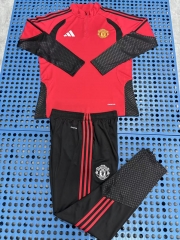26-27 Manchester United Red Thailand Soccer Tracksuit-411