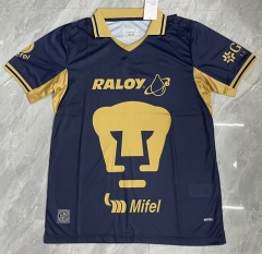 (S-4XL) 26-27 PA UNAM Away Royal Blue Thailand Soccer Jersey AAA-818