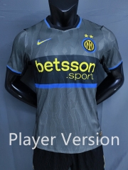 (S-3XL) Player Version 26-27 Inter Milan 2nd Away Grey Thailand Soccer Jersey AAA-9926