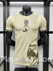 Player Version 26-27 Special Version Brazil Gold Thailand Soccer Jersey AAA-3596