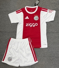 26-27 Ajax Home Red&White Soccer Uniform-4247