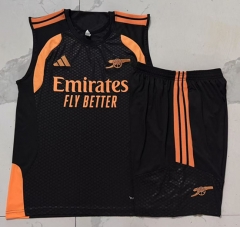 26-27 Arsenal Black Thailand Soccer Vest Tracksuit Uniform-815