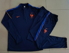26-27 France Cyan Thailand Soccer Tracksuit-815