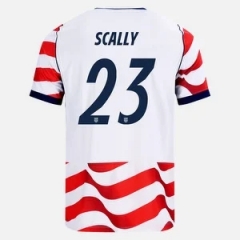 (S-4XL) 26-27 USA Home Red&White SCALLY #23 Thailand Soccer Jersey AAA