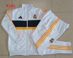 26-27 Real Madrid White Kids/Youth Soccer Jacket Uniform-815