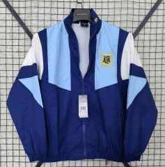 2026 World Cup Argentina Royal Blue Casual Training Thailand Soccer Trench Coat-1020