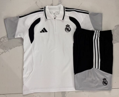26-27 Real Madrid White Thailand Polo Uniform-815